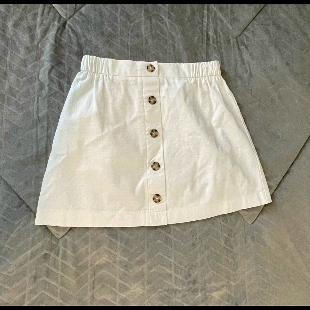 White button up skirt